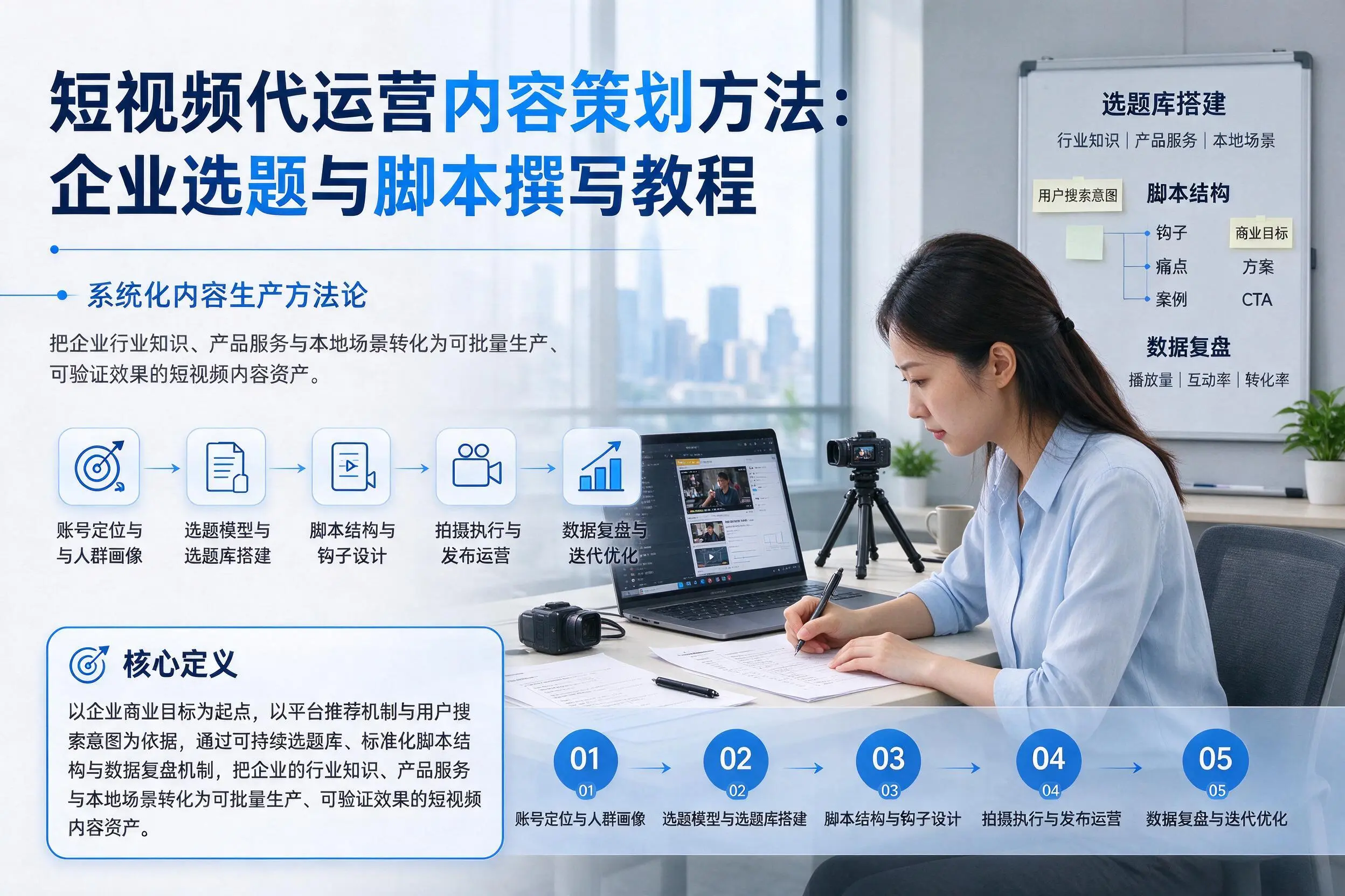 短视频代运营内容策划方法：安康企业选题与脚本撰写教程