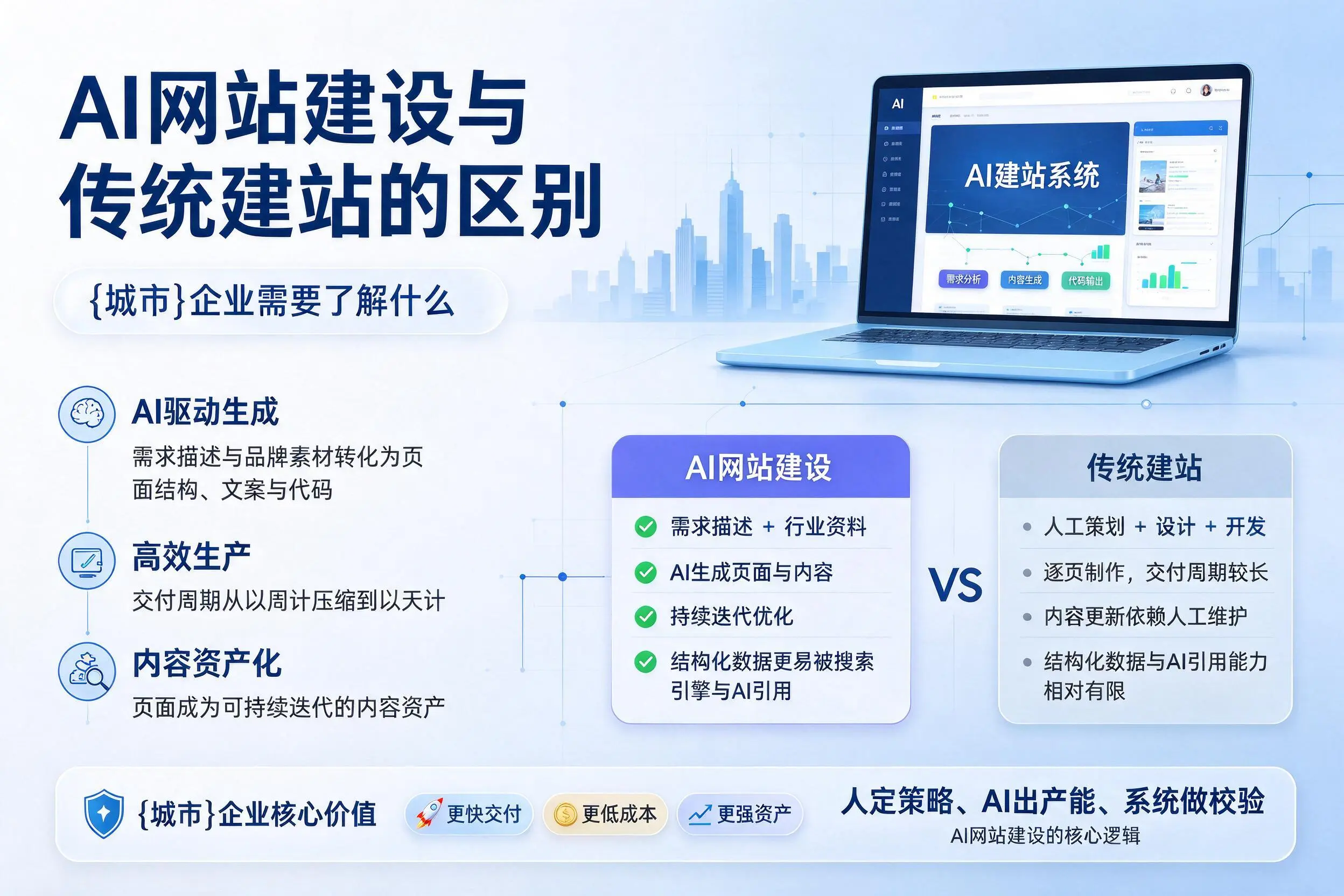 AI网站建设与传统建站的区别，安康企业需要了解什么