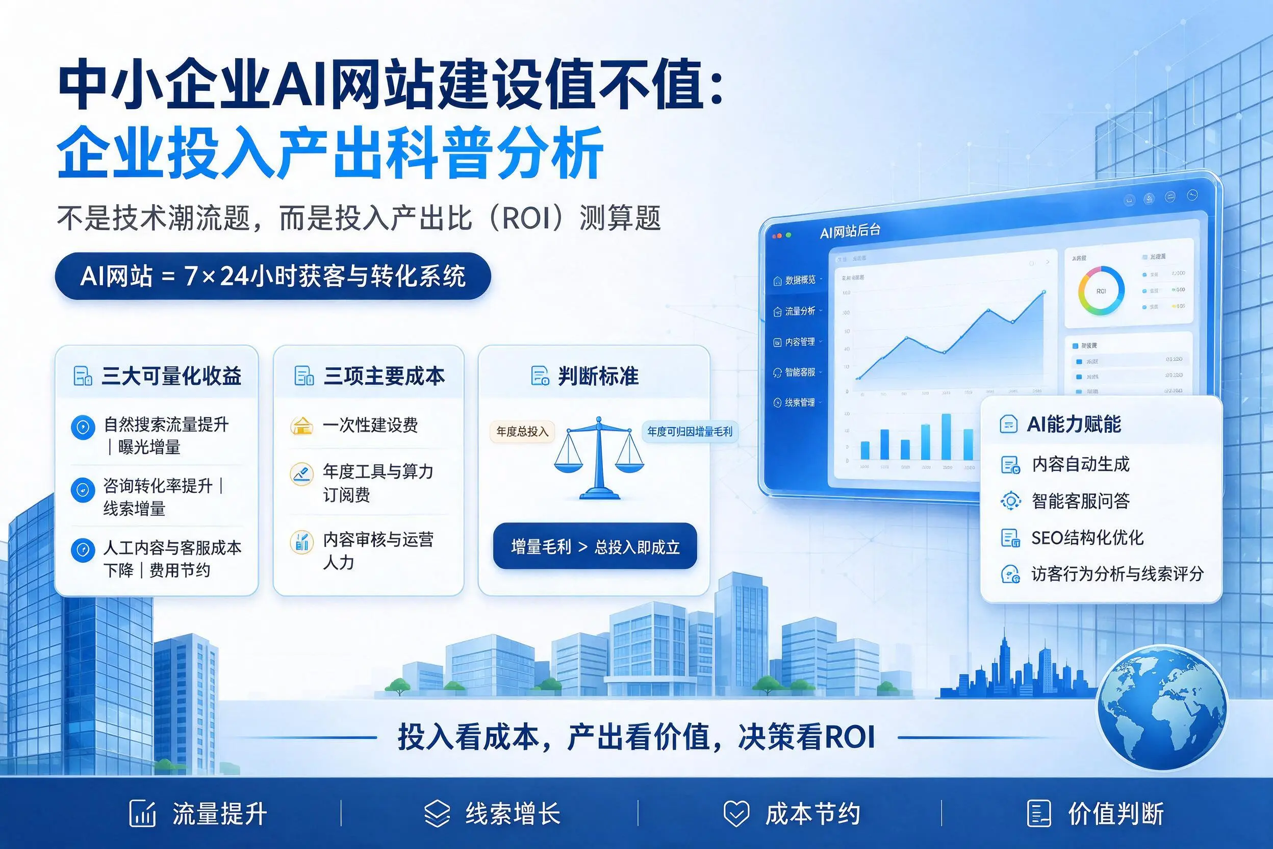 中小企业AI网站建设值不值：安康企业投入产出科普分析