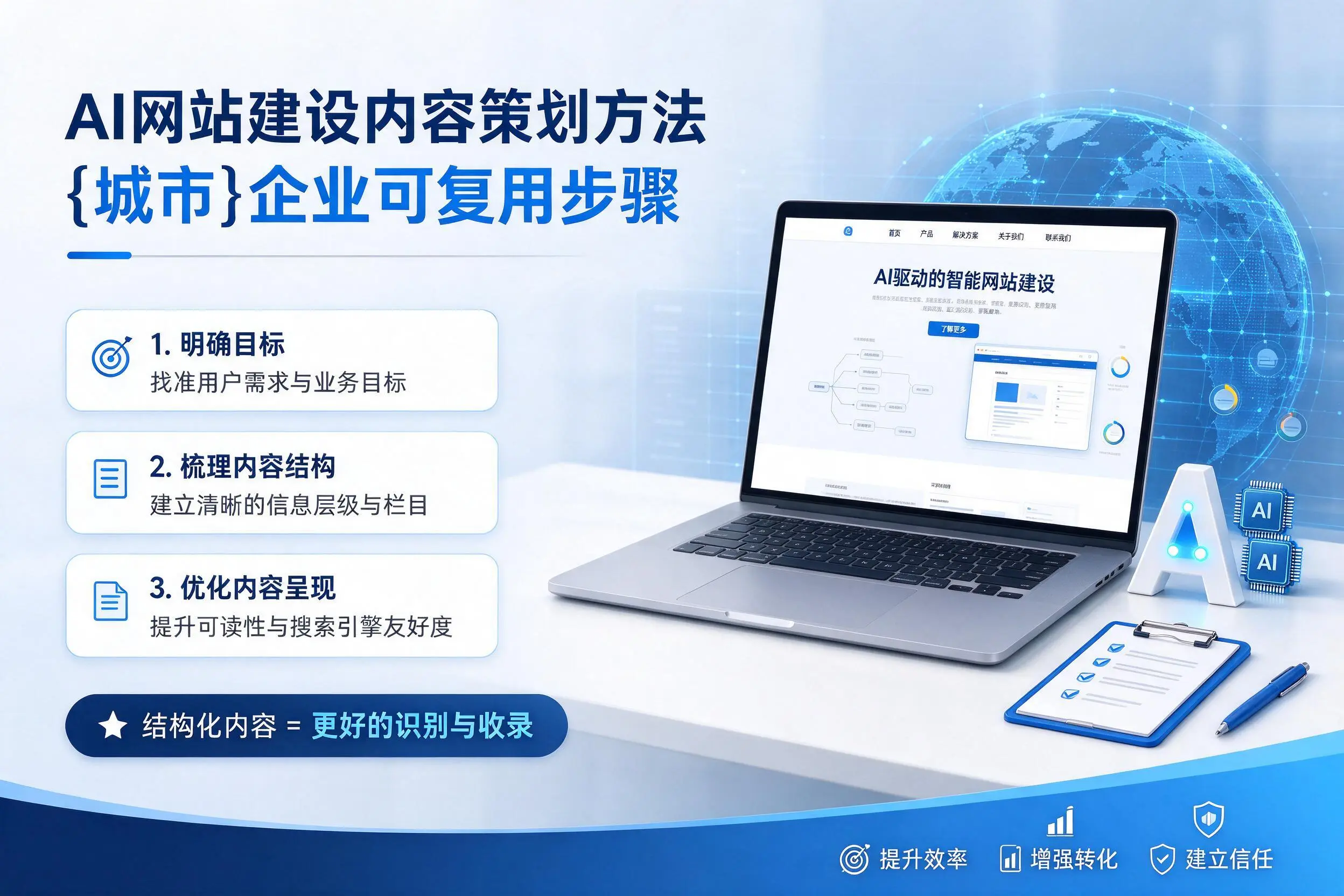 AI网站建设内容策划方法，安康企业可复用步骤